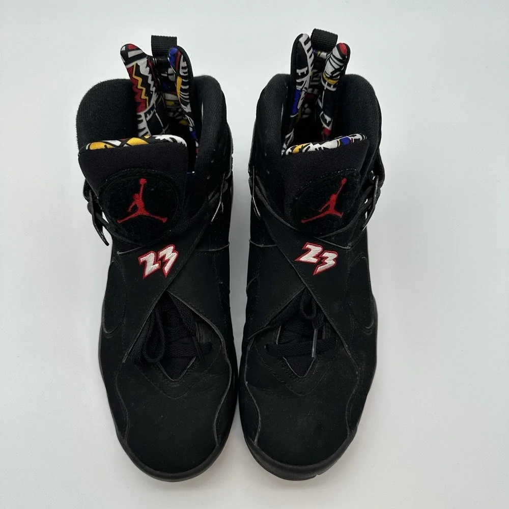 Nike Air Jordan 8 Retro 2013 Playoffs Mens Black Red Sneakers 305381-061 Size 9